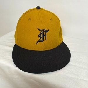 New Era x Fear of God fitted cap in vintage gold size 7 1/4